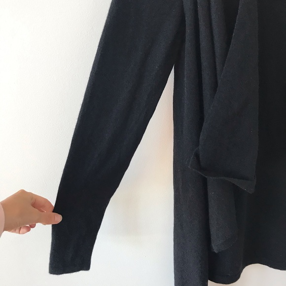 Forte Cashmere black sweater with built in vest - Picture 5 of 12